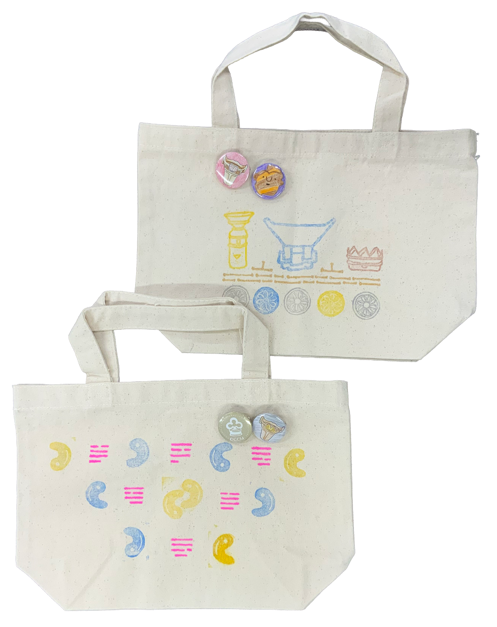 202512ここふる体験工房「スタンプ布バッグ作り」